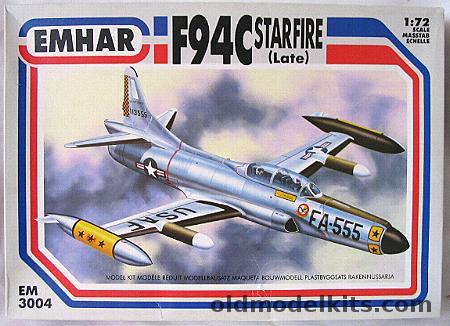 Emhar 1/72 F-94C (Late) Starfire - 27th FIS Wright Pat 1955 & 84th FIA Yuma 1954, EM3004 plastic model kit